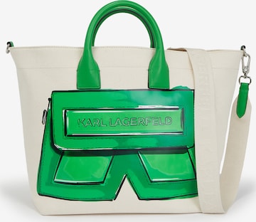 Karl Lagerfeld Shopper táska 'Ikon' - bézs: elől