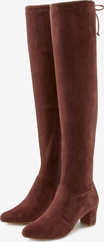 LASCANA Over the Knee Boots in Brown