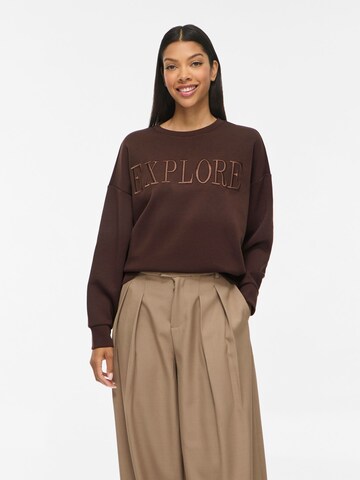 VILA Sweatshirt 'VIReflect' in Bruin: voorkant
