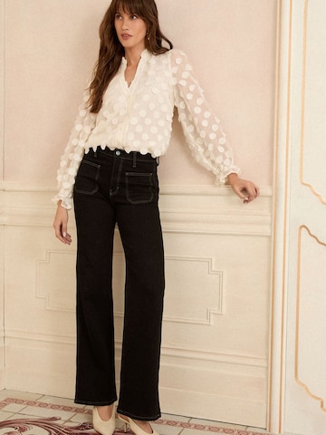 love & roses Bluzka w kolorze biały