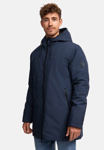INDICODE JEANS Winterjas 'INEmilio' in Blauw: voorkant