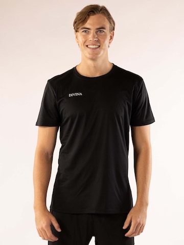 Maglia funzionale 'One' di Divina in nero: frontale