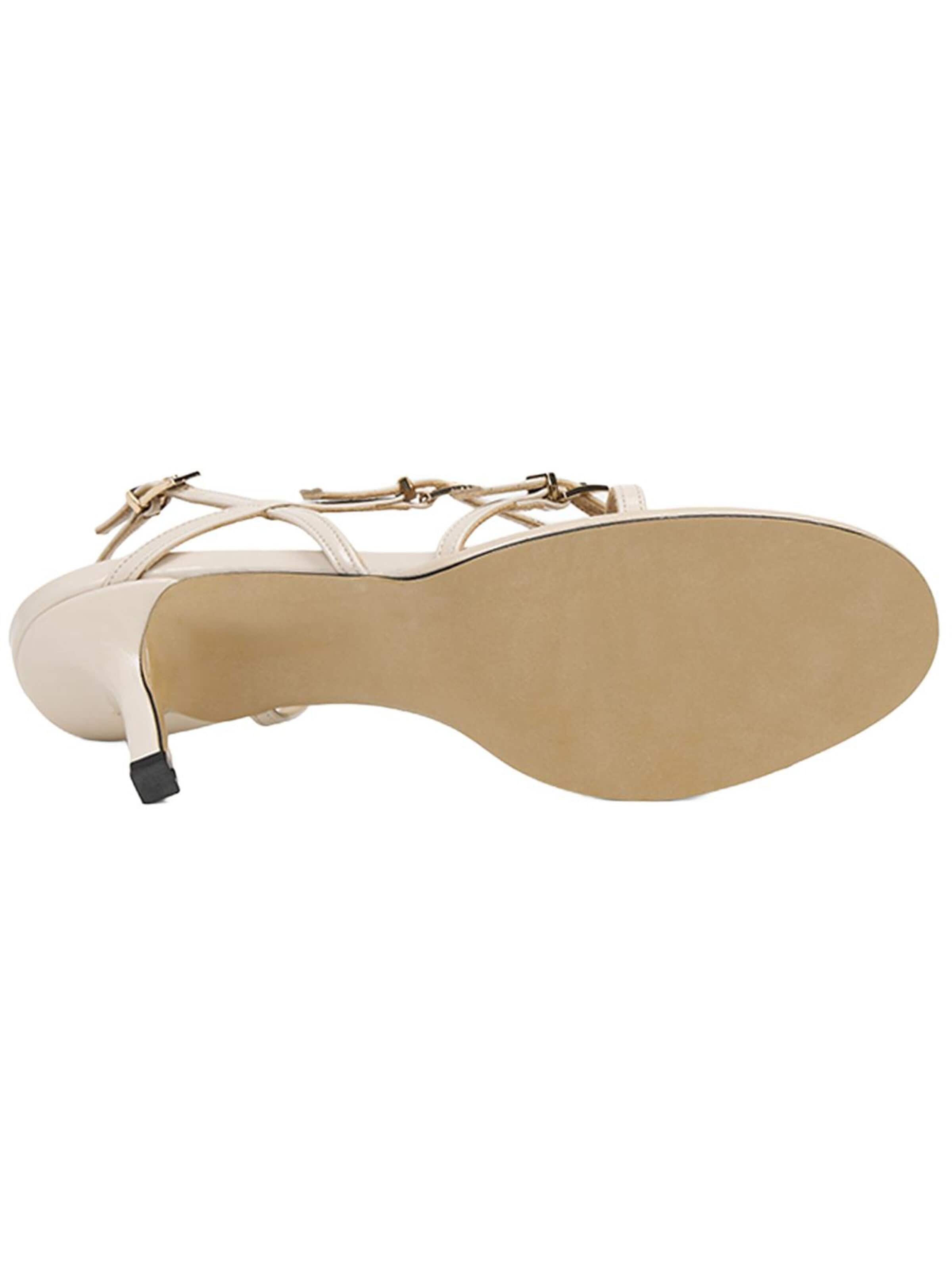 Desa - Sandalias de dedo 'Sandalen mit gekreuzten Riemen' en beige