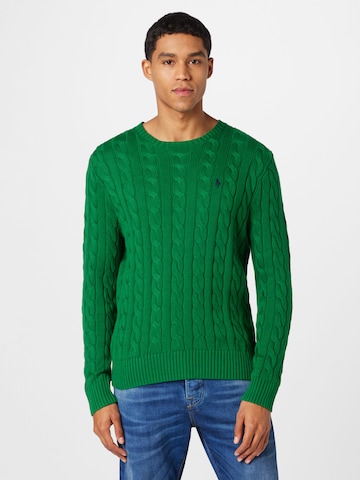 Polo Ralph Lauren Regular fit Sweater 'DRIVER' in Green: front