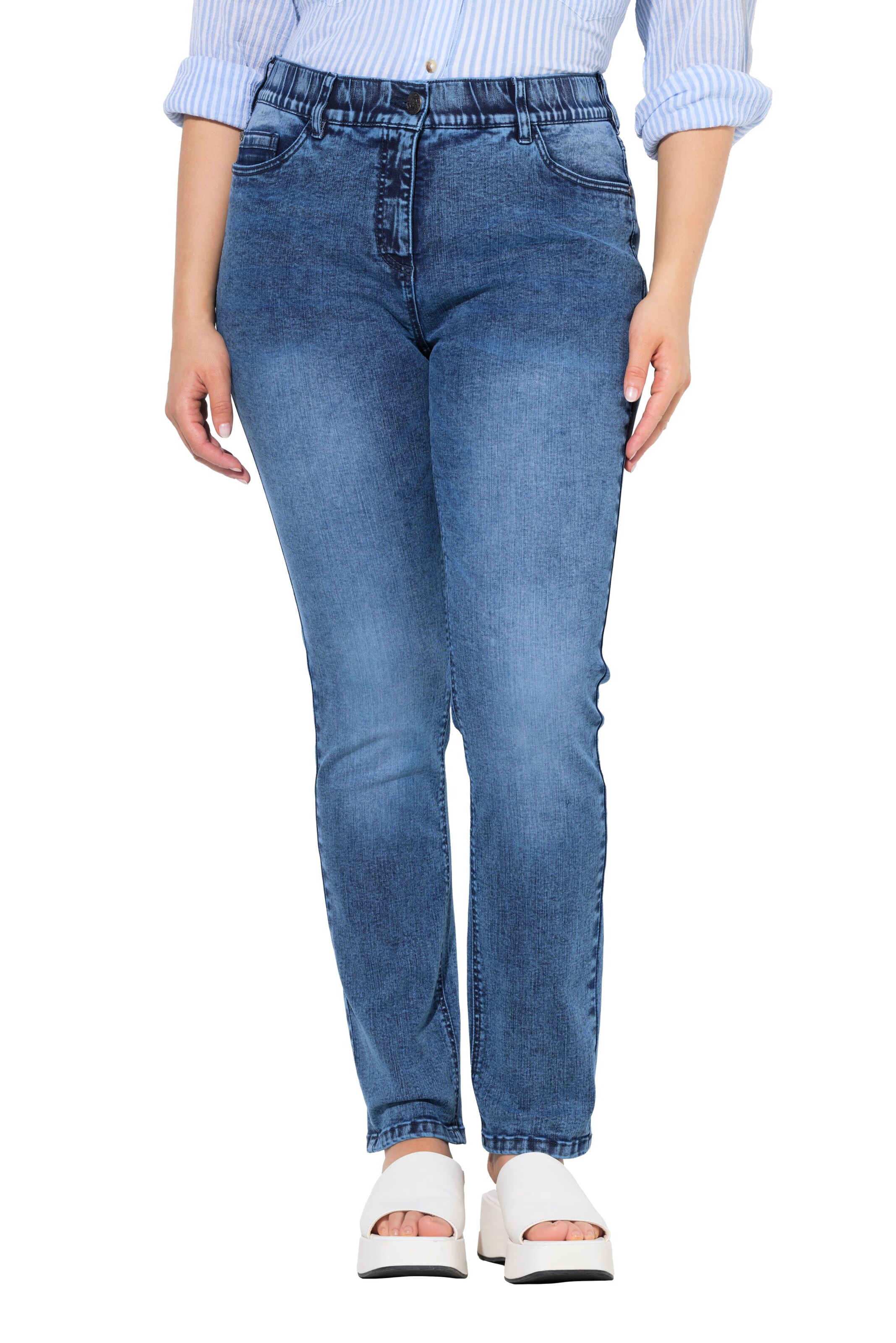 Ulla Popken Skinny Jeans in Blau: Vorderseite