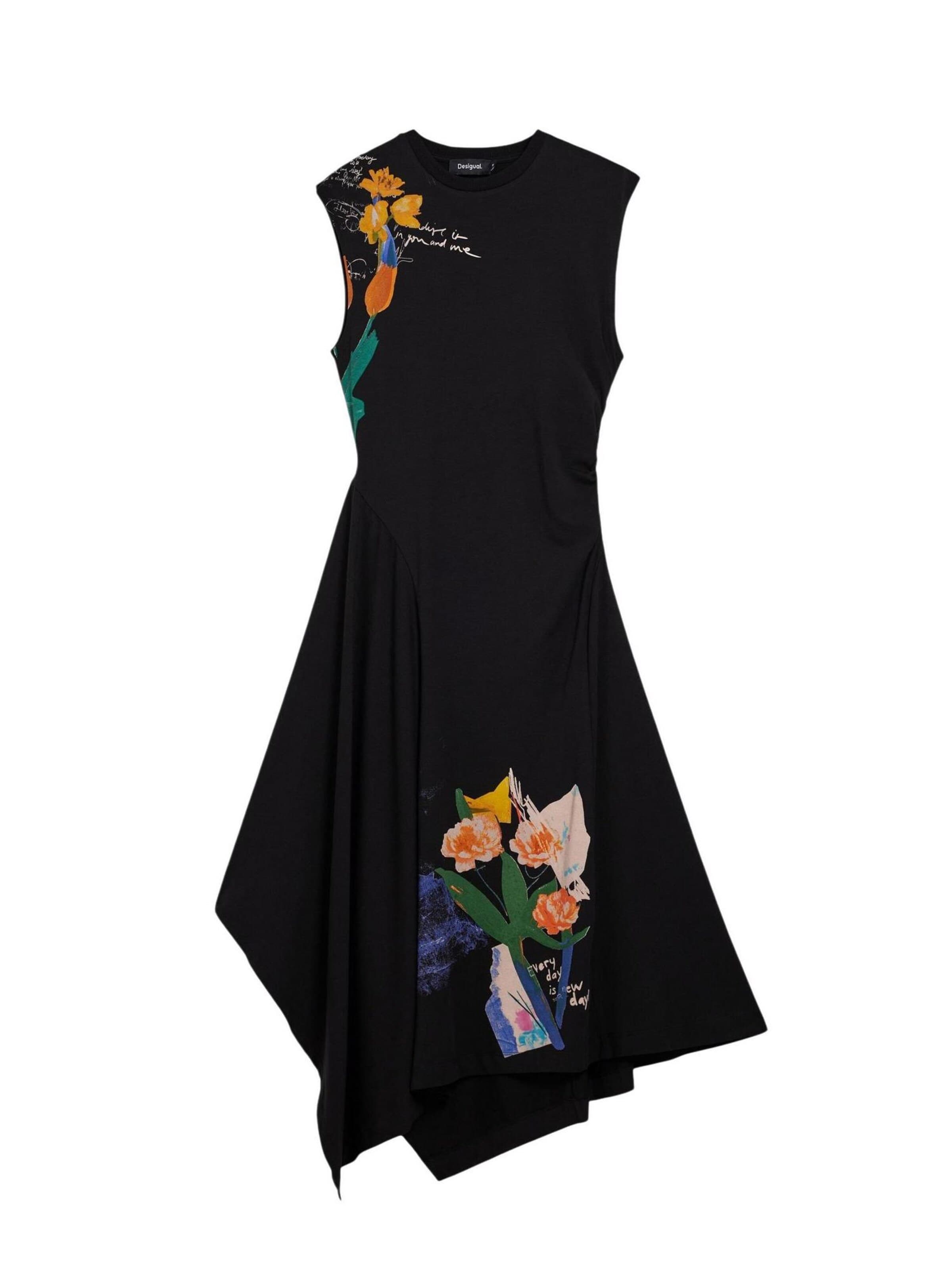 Desigual - Vestido 'VEST_LEYTER 26SWVK50' en negro: frente