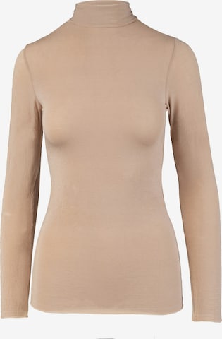 Maglietta intima 'Body Dolcevita Manica Lunga in Cashmere e Modal' di Ciocca in beige: frontale