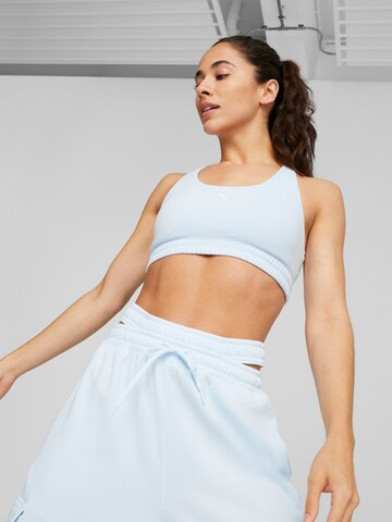 Bustier Soutien-gorge de sport PUMA en bleu : devant