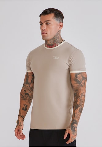 SikSilk Shirt 'Ringer' in Beige
