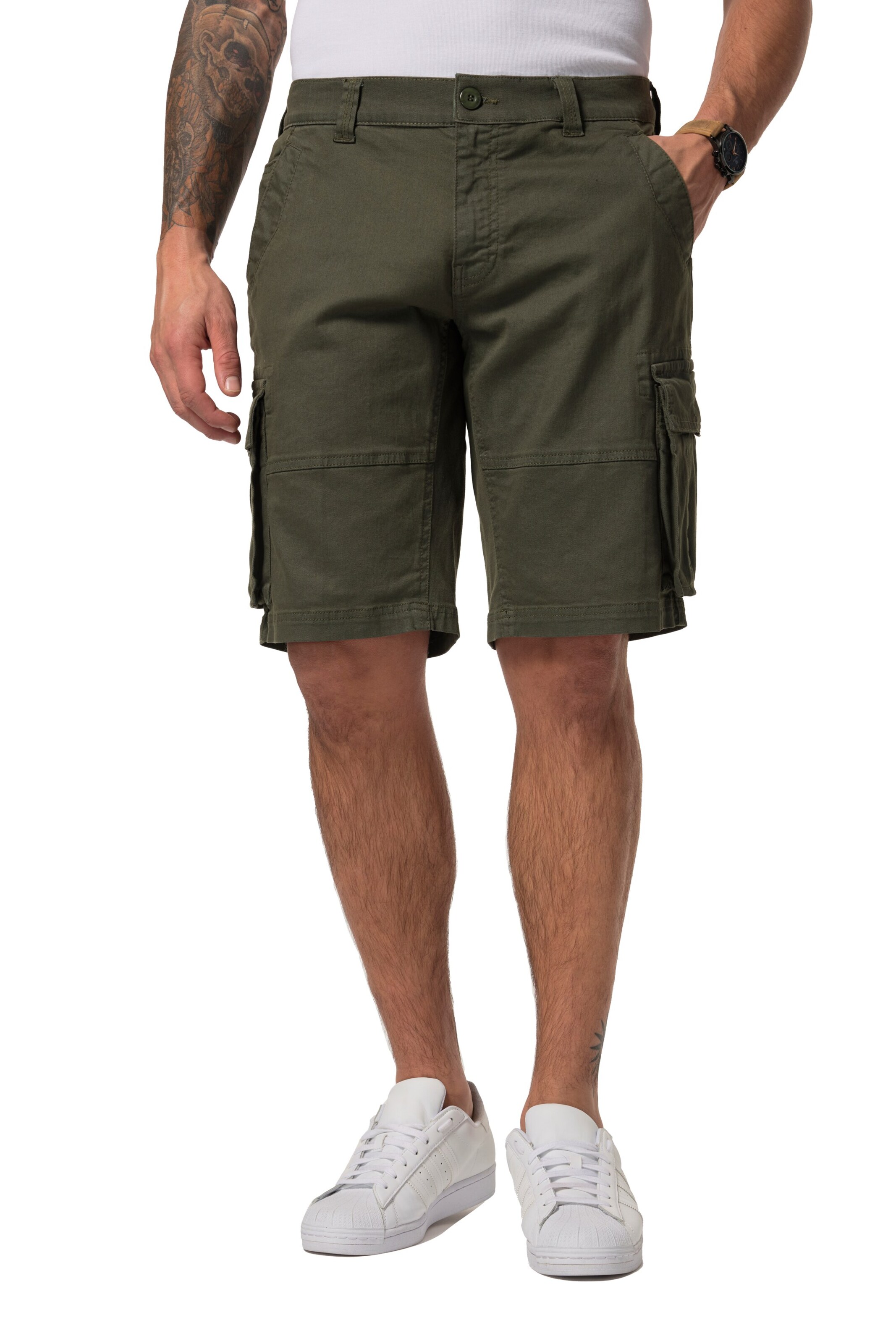 JP1880 Regular Shorts in Grün: Vorderseite