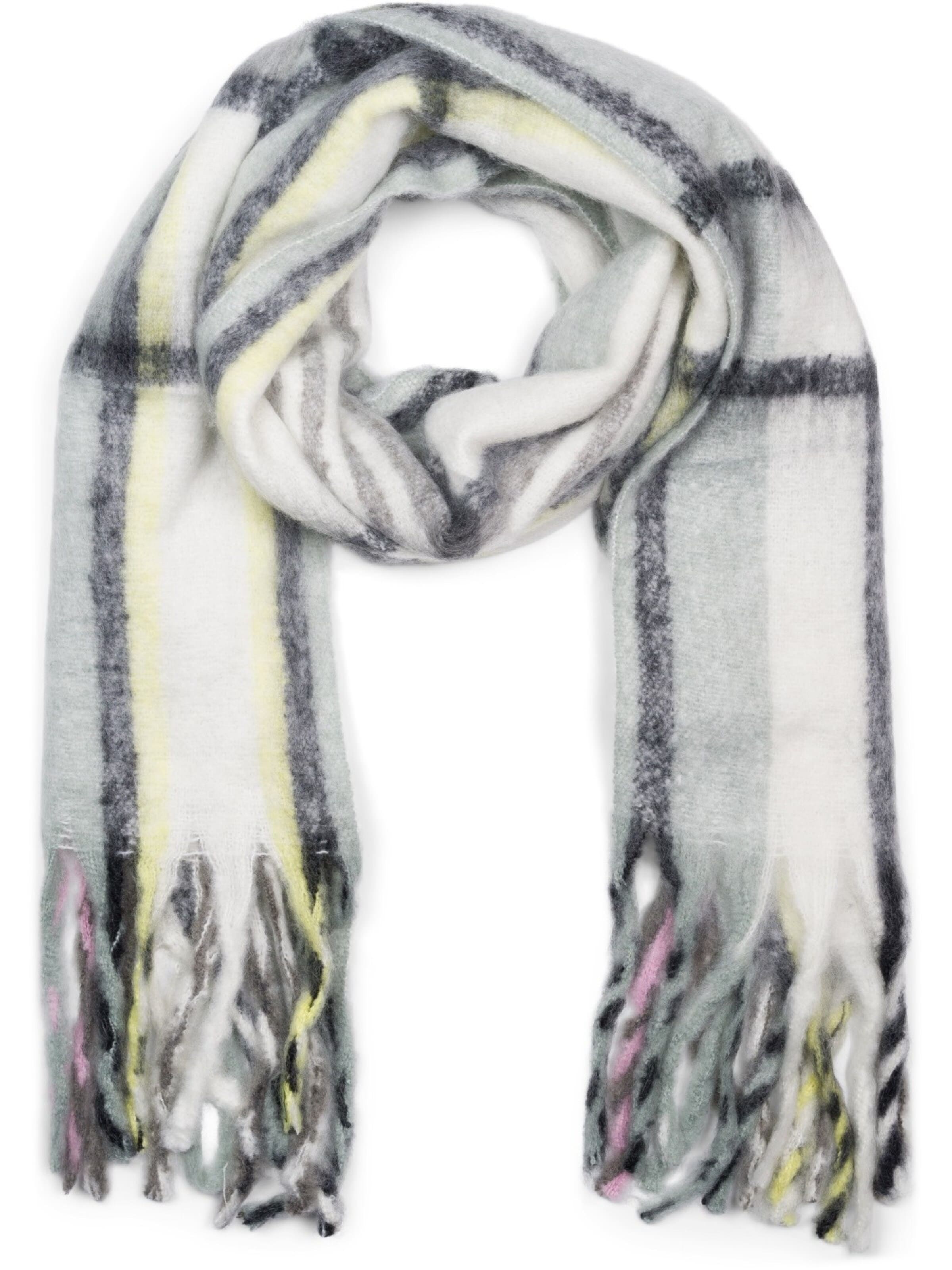 styleBREAKER Schal 'Web Strickschal Streifen bunt'‌‌‌‌‌‌ in Grau: Vorderseite