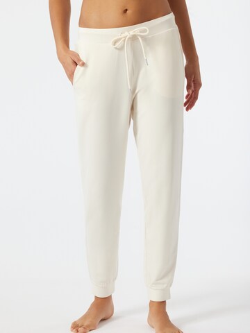 Pantalon de pyjama SCHIESSER en beige : devant