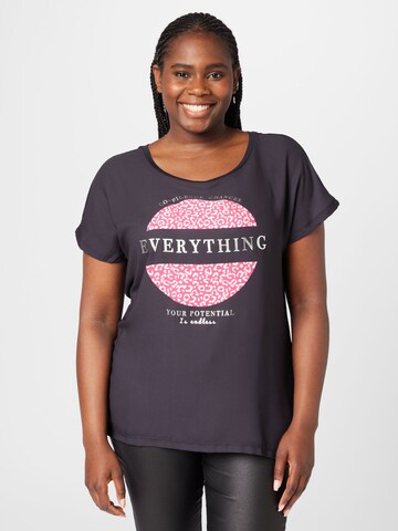 ONLY Carmakoma T-Shirt 'KETTY' in Schwarz: Vorderseite