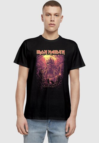 Merchcode Shirt 'Iron Maiden - Mummy' in Zwart: voorkant