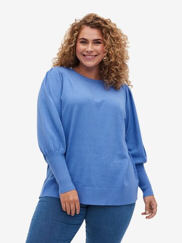 Zizzi Sweater in Blue: front