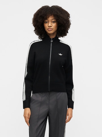 ADIDAS ORIGINALS Strickjacke 'Firebird' in Schwarz: Vorderseite