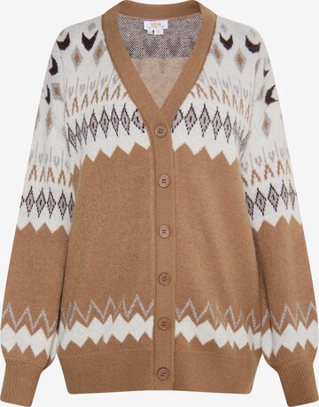 usha FESTIVAL Knit Cardigan in Brown: front