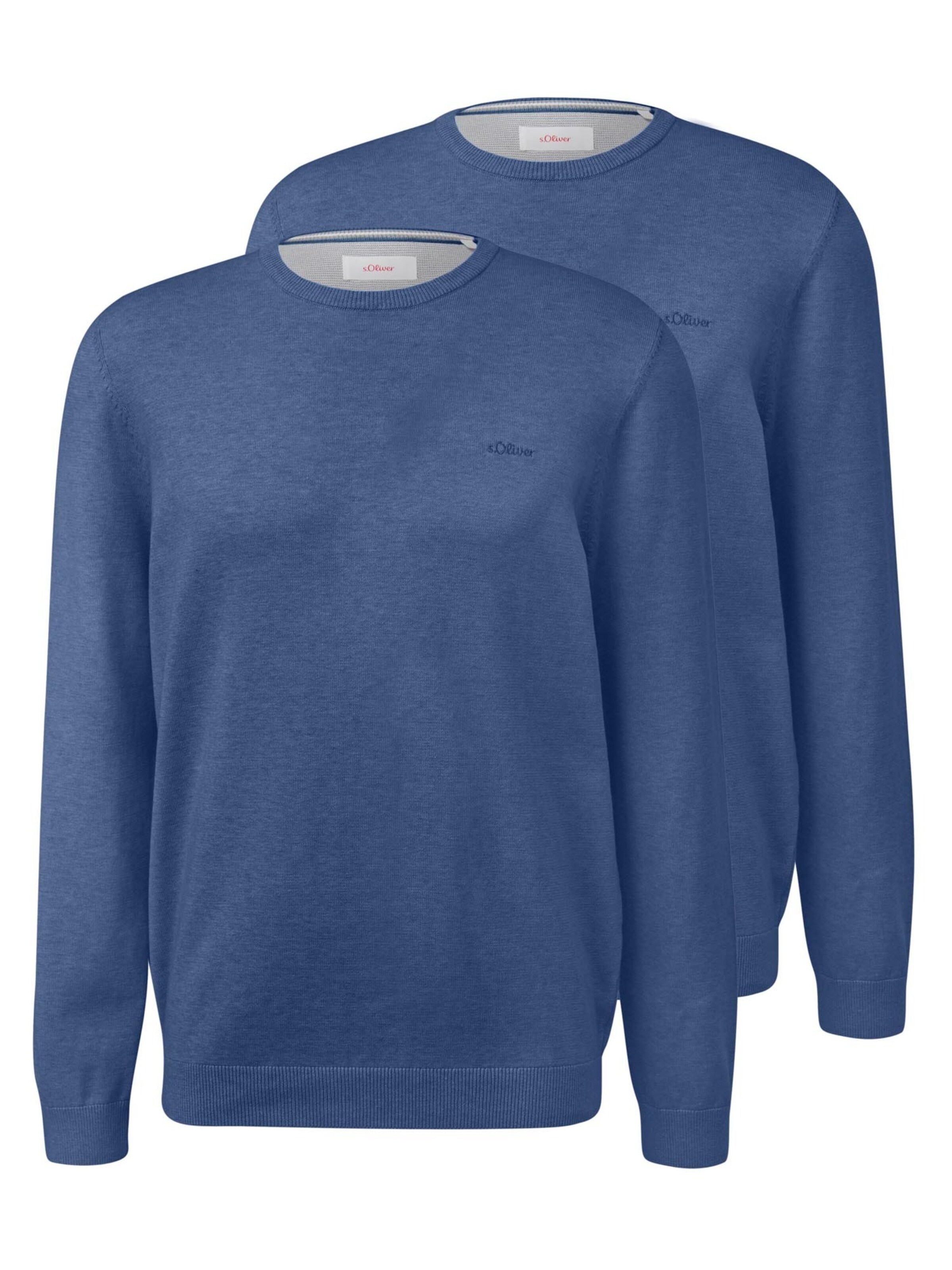 s.Oliver Pullover 'Basic'‌‌ in Blau: Vorderseite
