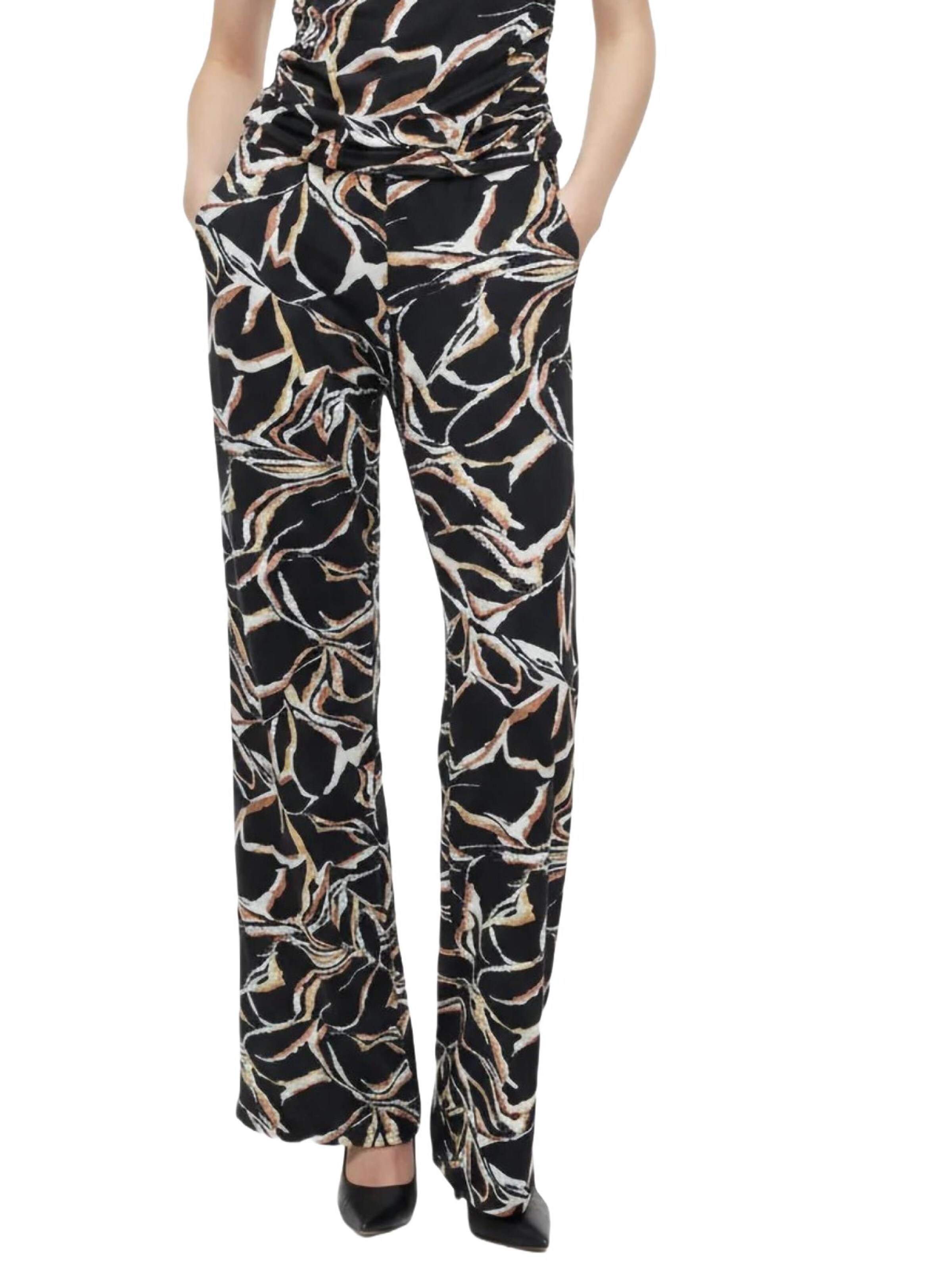No Matter What Wide leg Broek in Zwart: voorkant