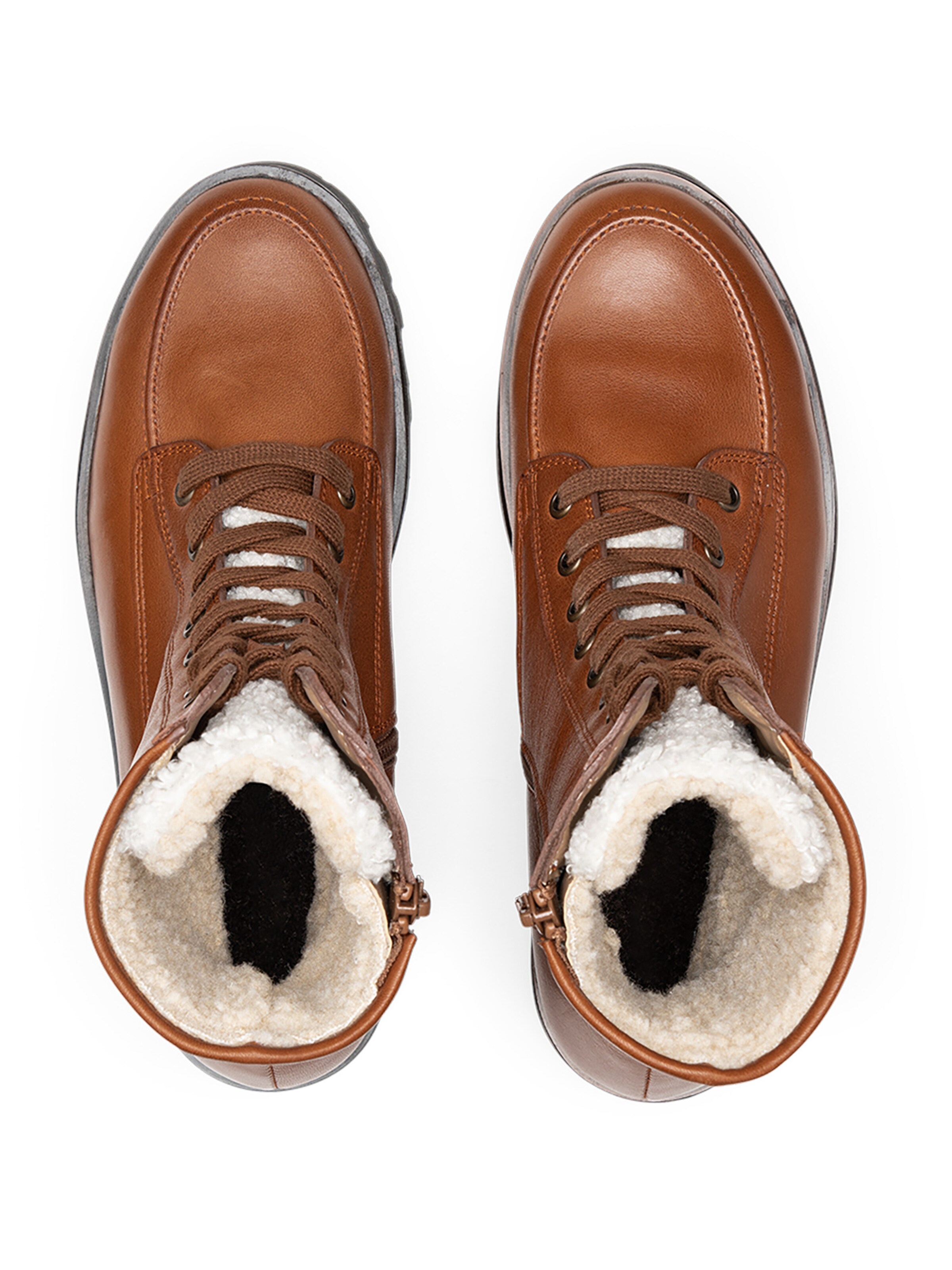 VITAFORM Lace-up bootie in Brown