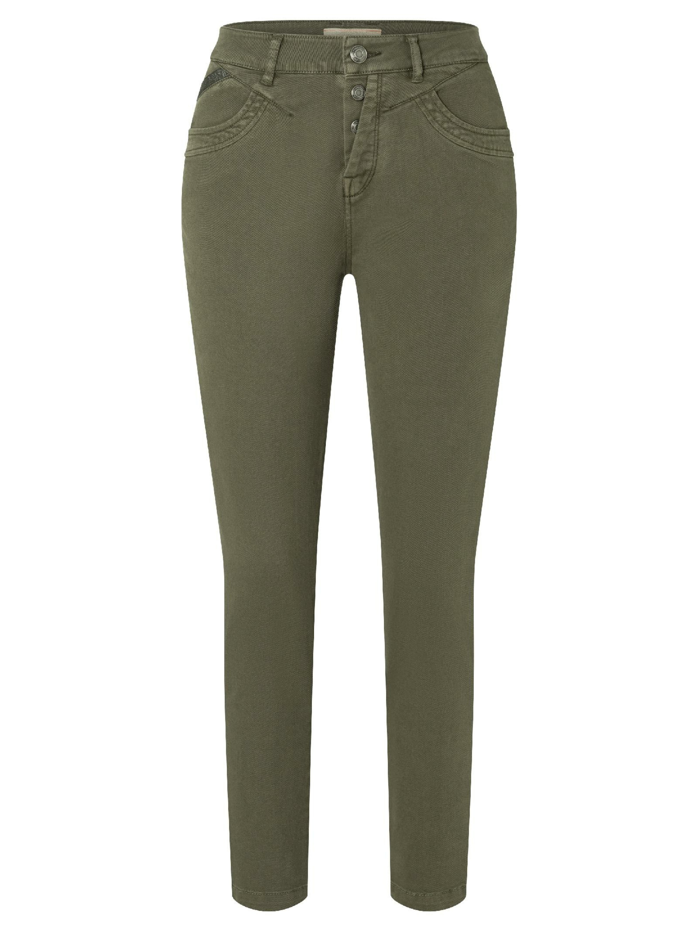 TIMEZONE Regular Hose 'Raven' in Grün: Vorderseite