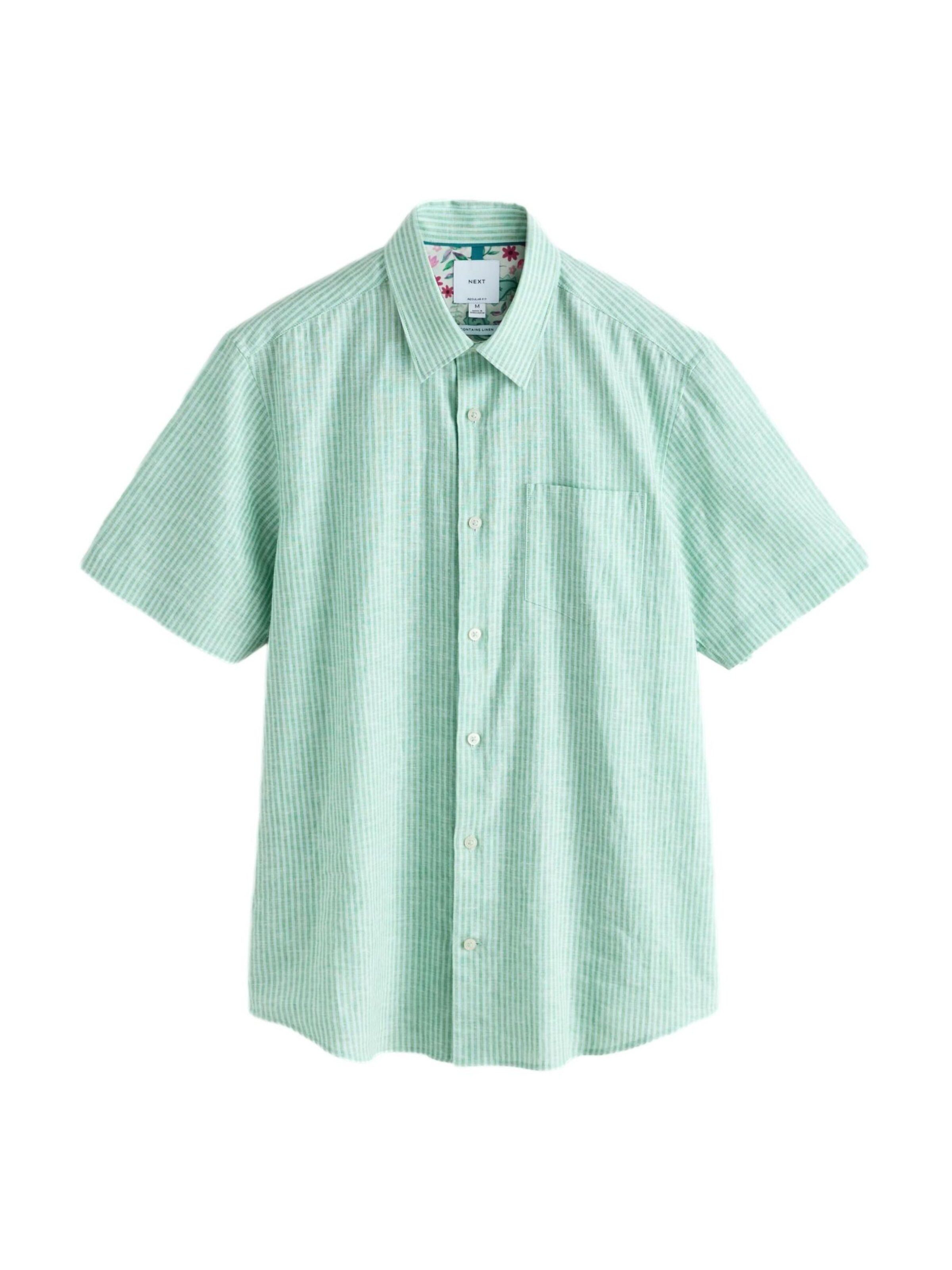 Next Regular Fit Hemd in Grün: Vorderseite