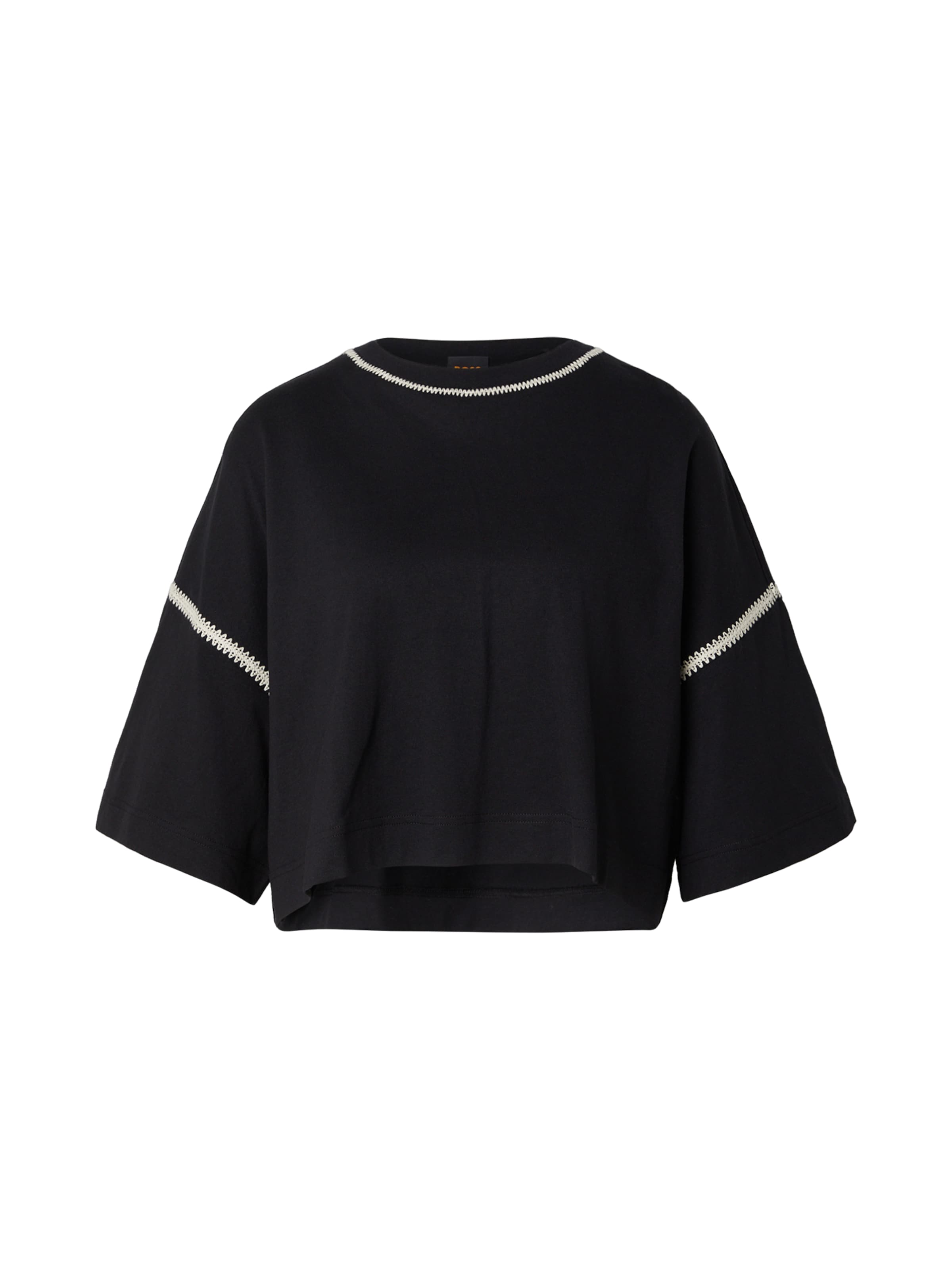 BOSS Футболка 'C_Ecrochet' в Черный: спереди