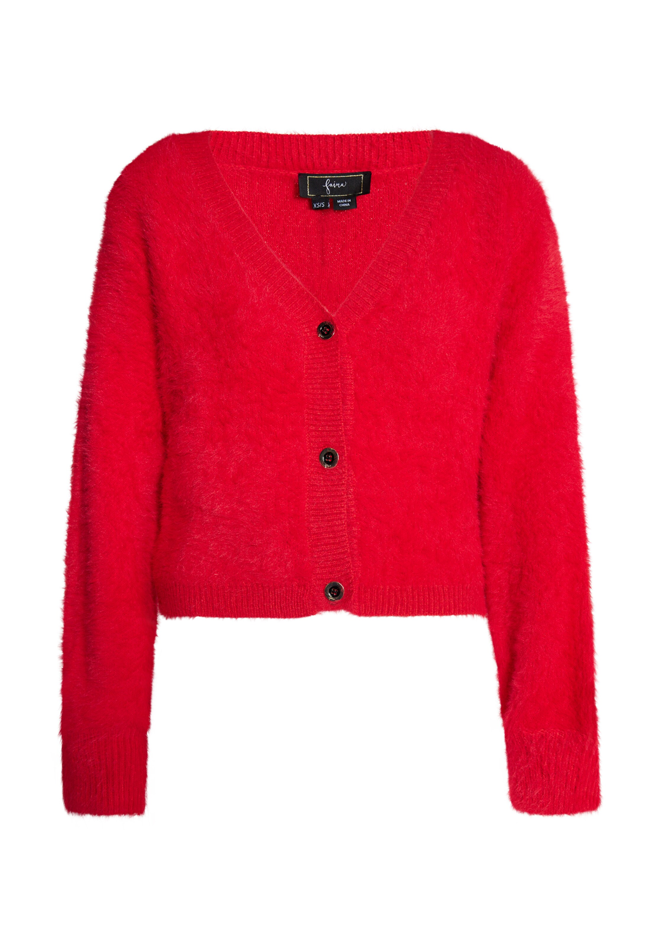 faina Strickjacke in Rot: Vorderseite