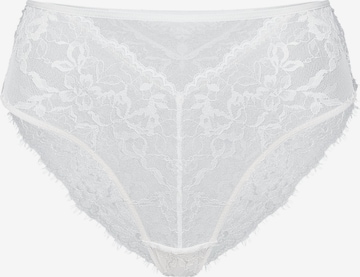 ESOTIQ - Panti 'Hipster Cloe, hohe Leibhöhe, florale Spitze, transparent' en beige: frente