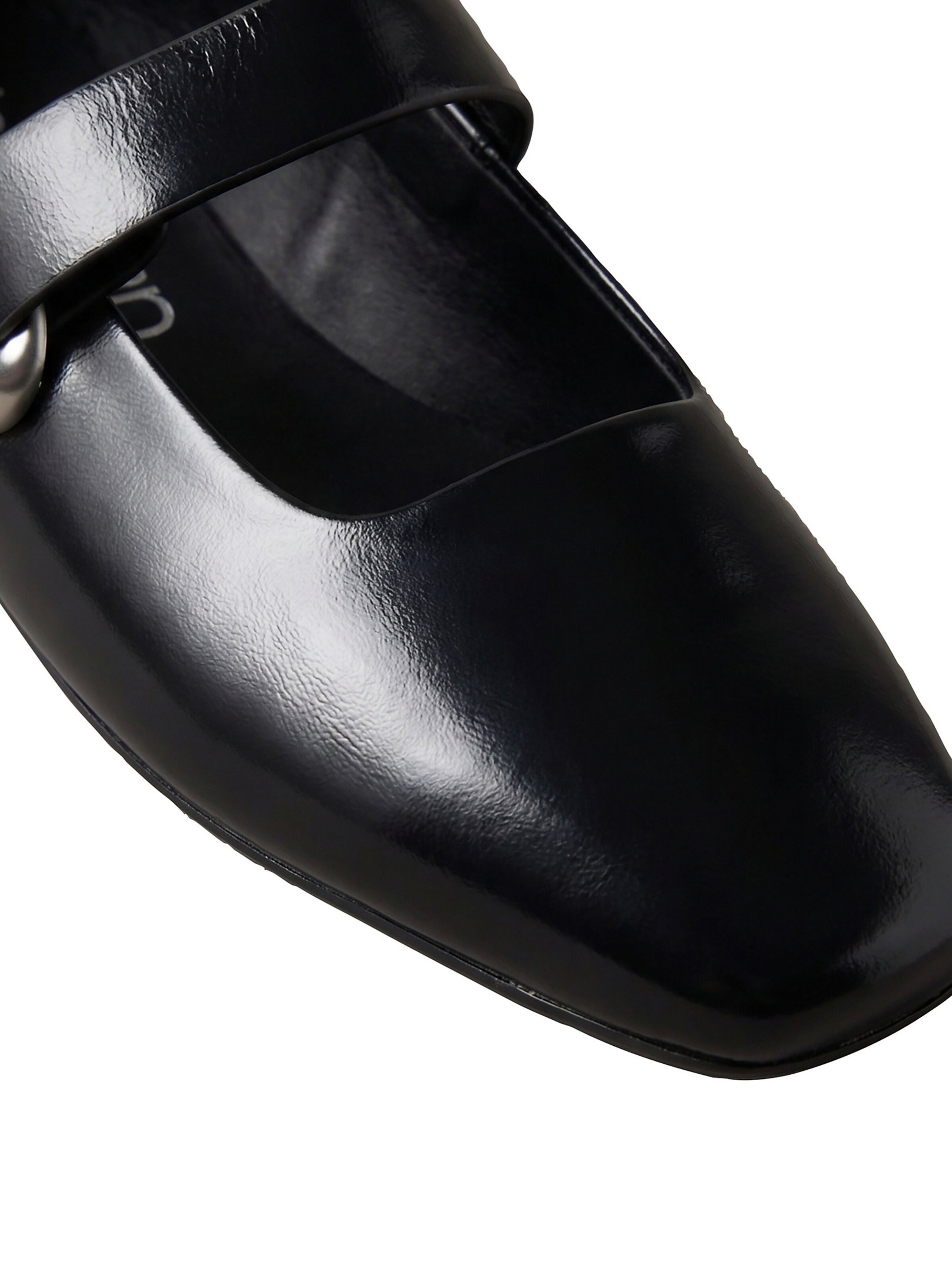 Calvin Klein Regular Ballet Flats with Strap in Black