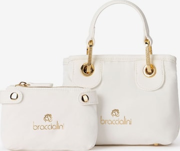 Borsa a mano 'Beth Puffy' di Braccialini in bianco: frontale