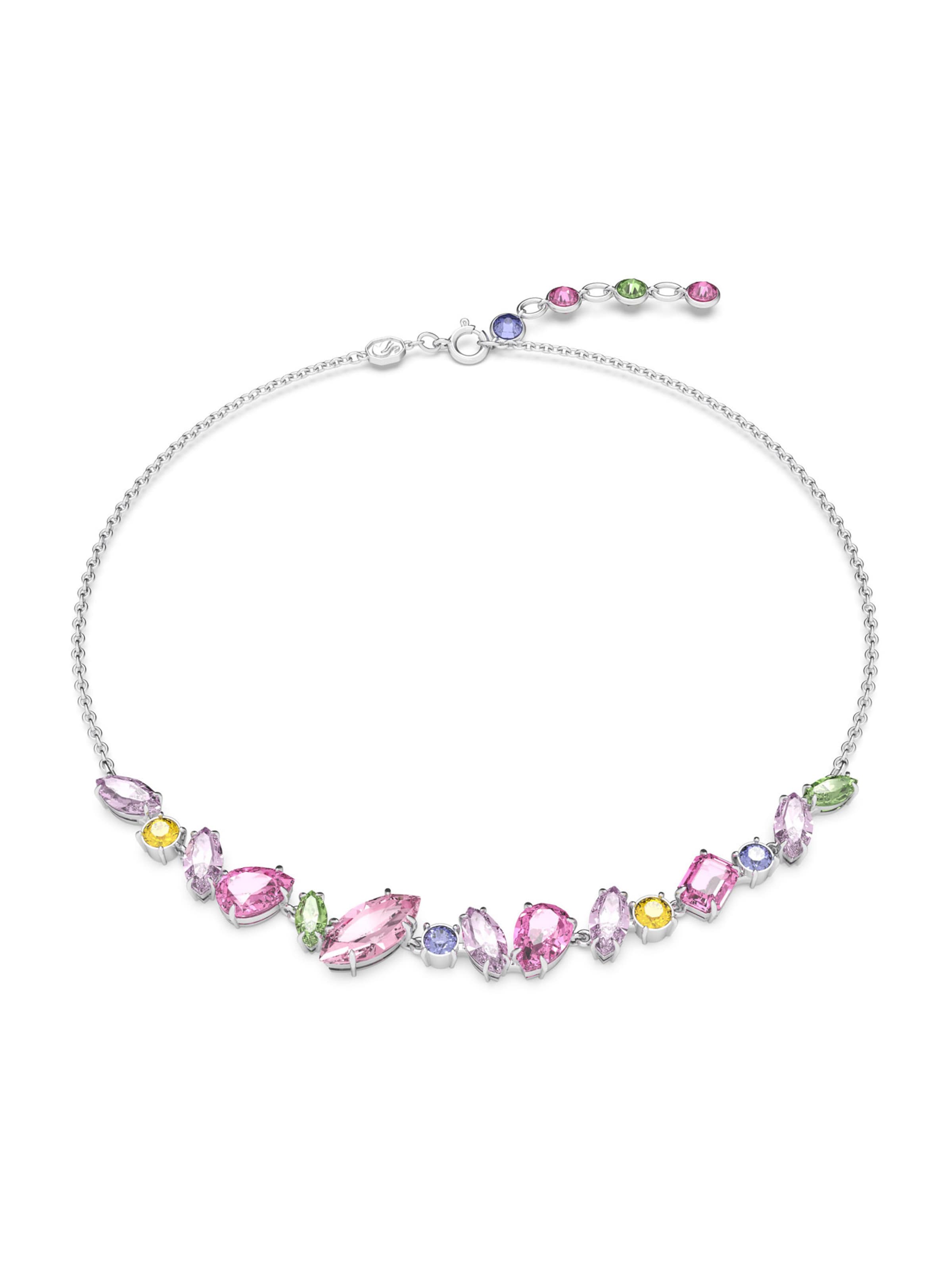 Swarovski Ketting 'Gema' in Zilver: voorkant