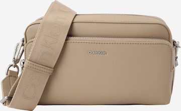 Calvin Klein Crossbody Bag in Beige: front