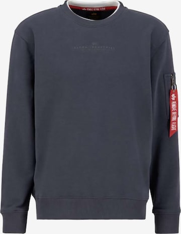 ALPHA INDUSTRIES Sweatshirt 'Double Layer' in Grau: Vorderseite