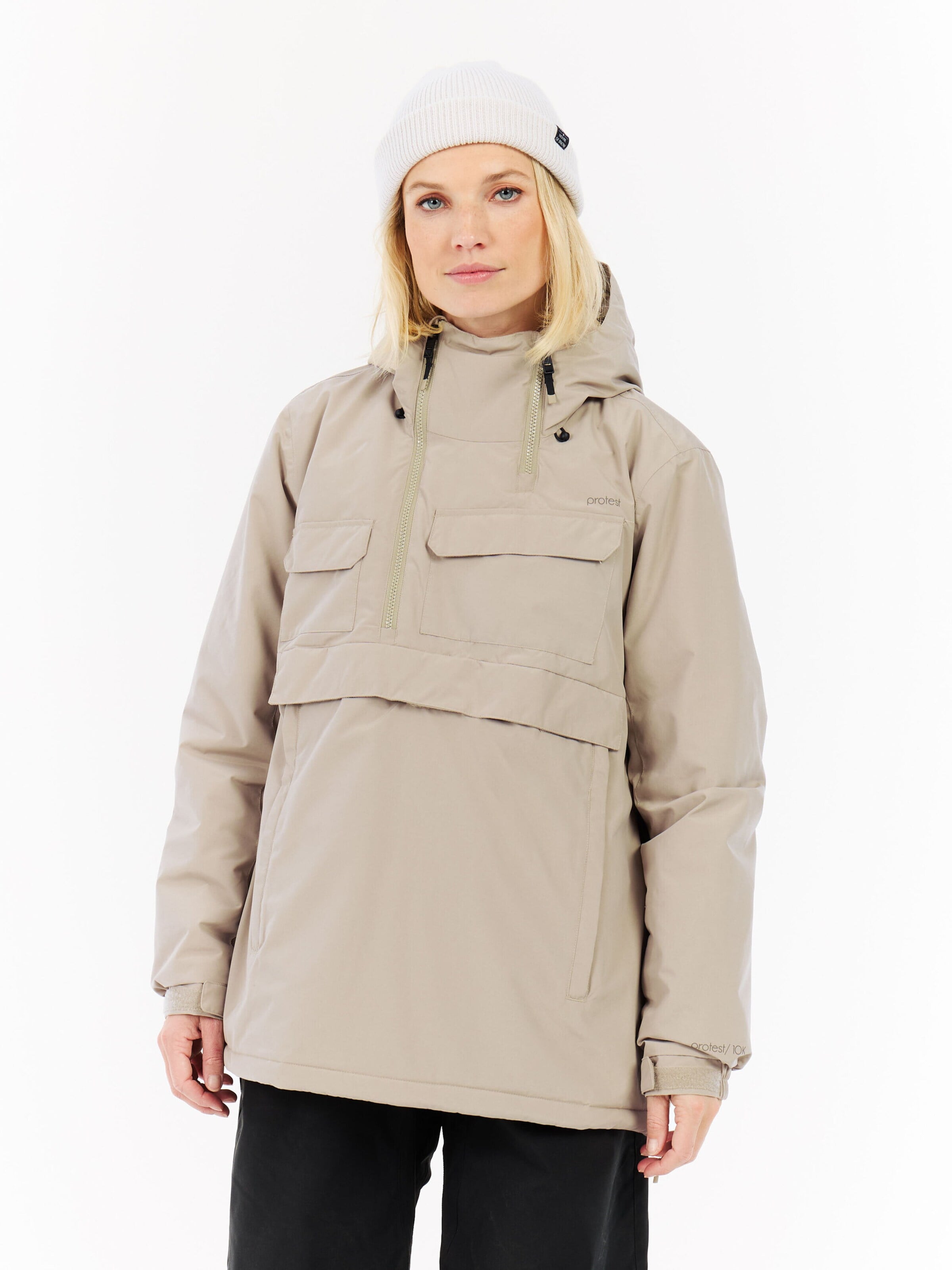PROTEST Athletic Jacket 'PRTViper' in Brown: front