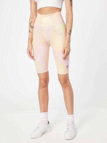 ADIDAS ORIGINALS Skinny Legíny 'Allover Print Bike' – žlutá: přední strana