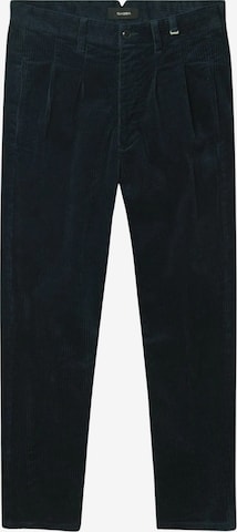 GABBA regular Bukser med lægfolder 'Firenze' i blå: forside