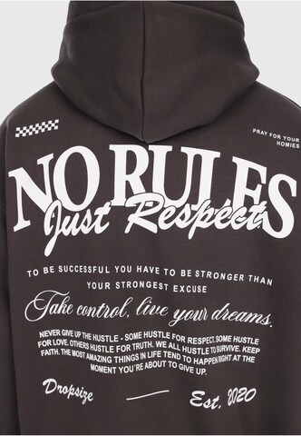 Dropsize Sweatshirt 'No Rules' in Zwart