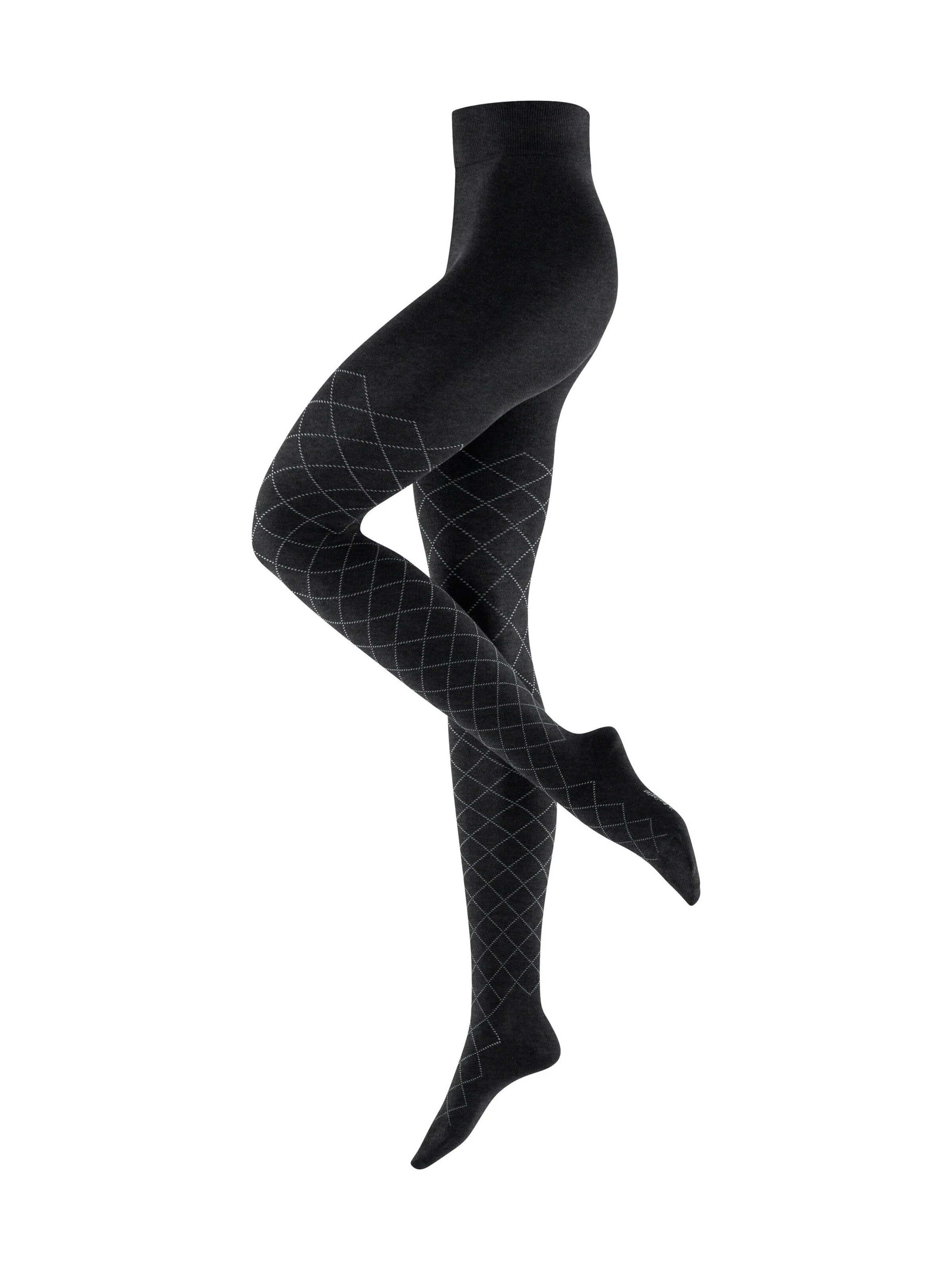 BURLINGTON Tights 'Argyle Affair' in Grey: front