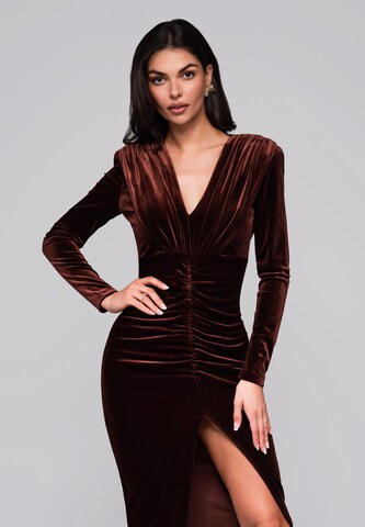 Robe de soirée Ombre en marron