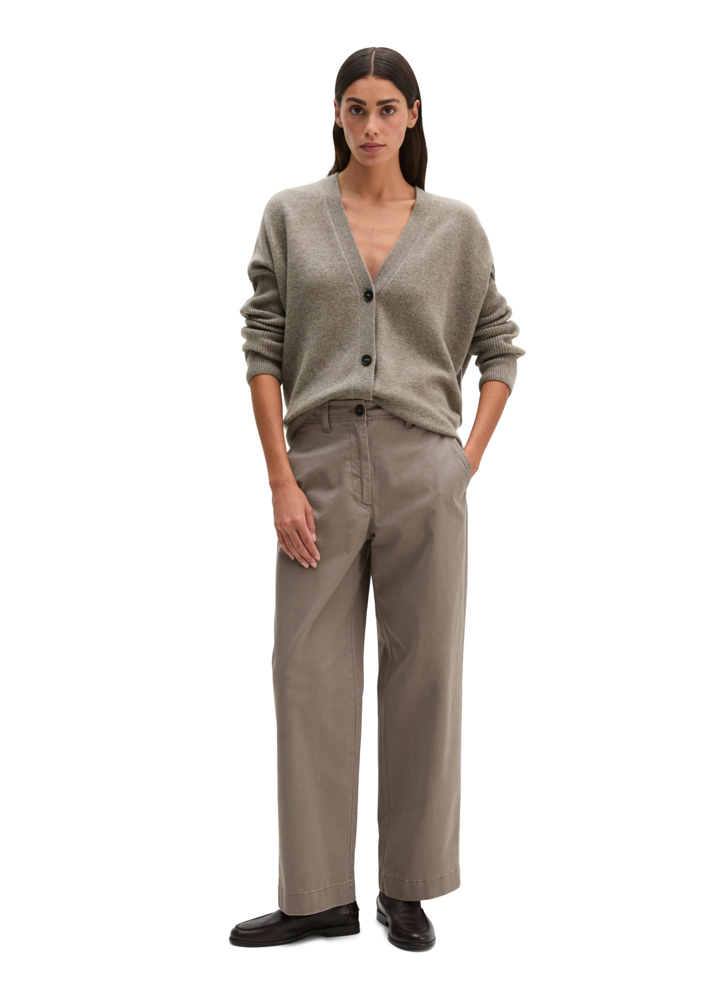 Marc O'Polo Loose fit Trousers in Brown