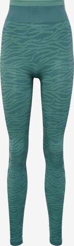 Hummel Skinny Sportbroek in Blauw: voorkant