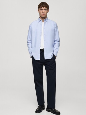 MANGO MAN Regular fit Overhemd in Blauw