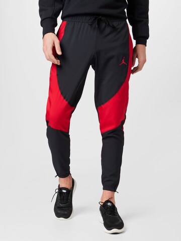 Tapered Pantaloni de la Jordan pe negru: față