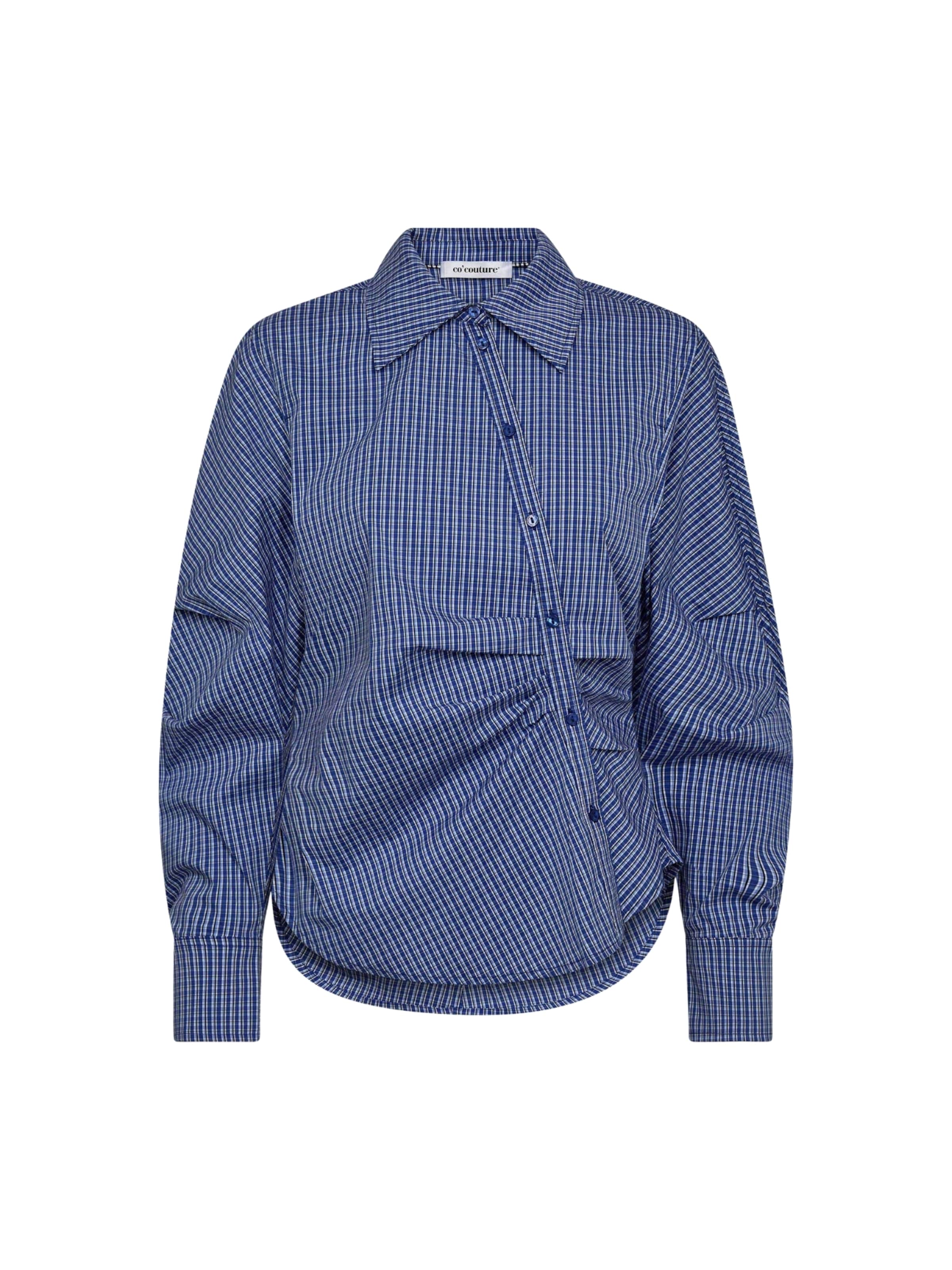 T-shirt ' AnizaCC ' co'couture en bleu : devant