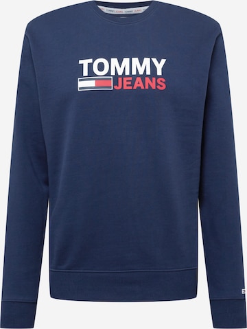 Tommy Jeans Mikina – modrá: přední strana