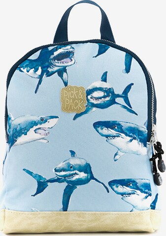 Pick & Pack Backpack 'Shark' in Blue: front