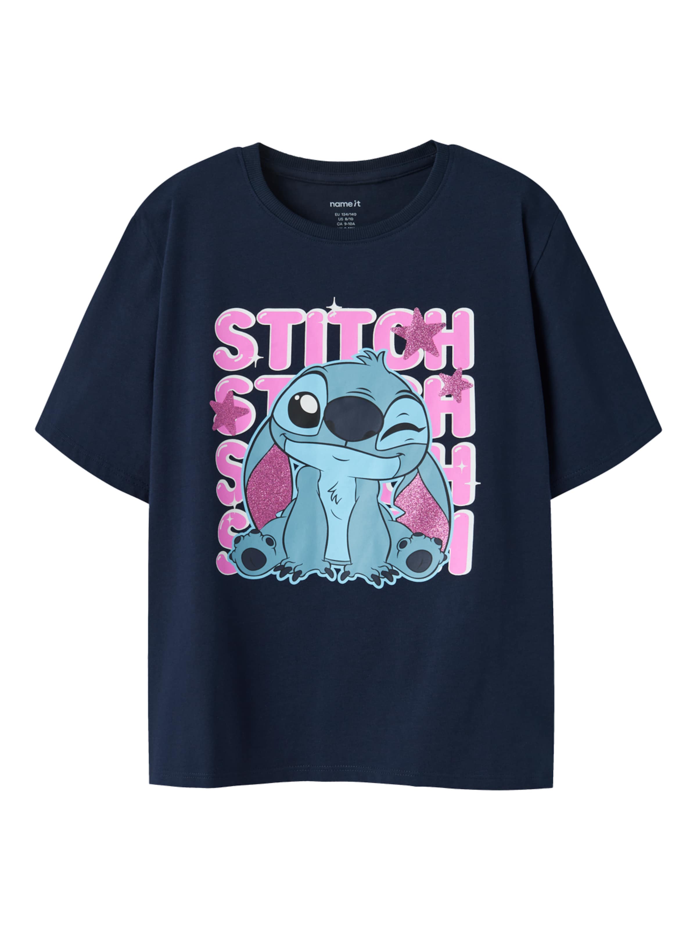 NAME IT Shirt 'NKFDymir Stitch' in marine blue / Sky blue / Light pink / Dark pink, Item view
