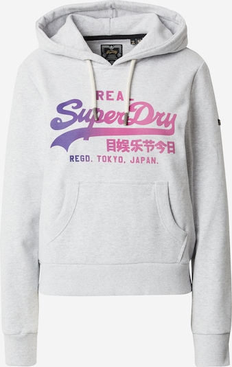 Superdry Sweatshirt in grau / dunkellila / pink, Produktansicht