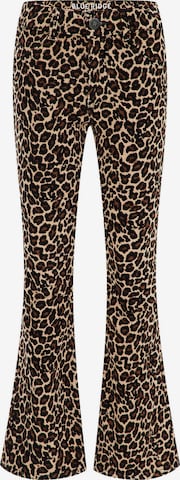 WE Fashion Flared Broek in Bruin: voorkant